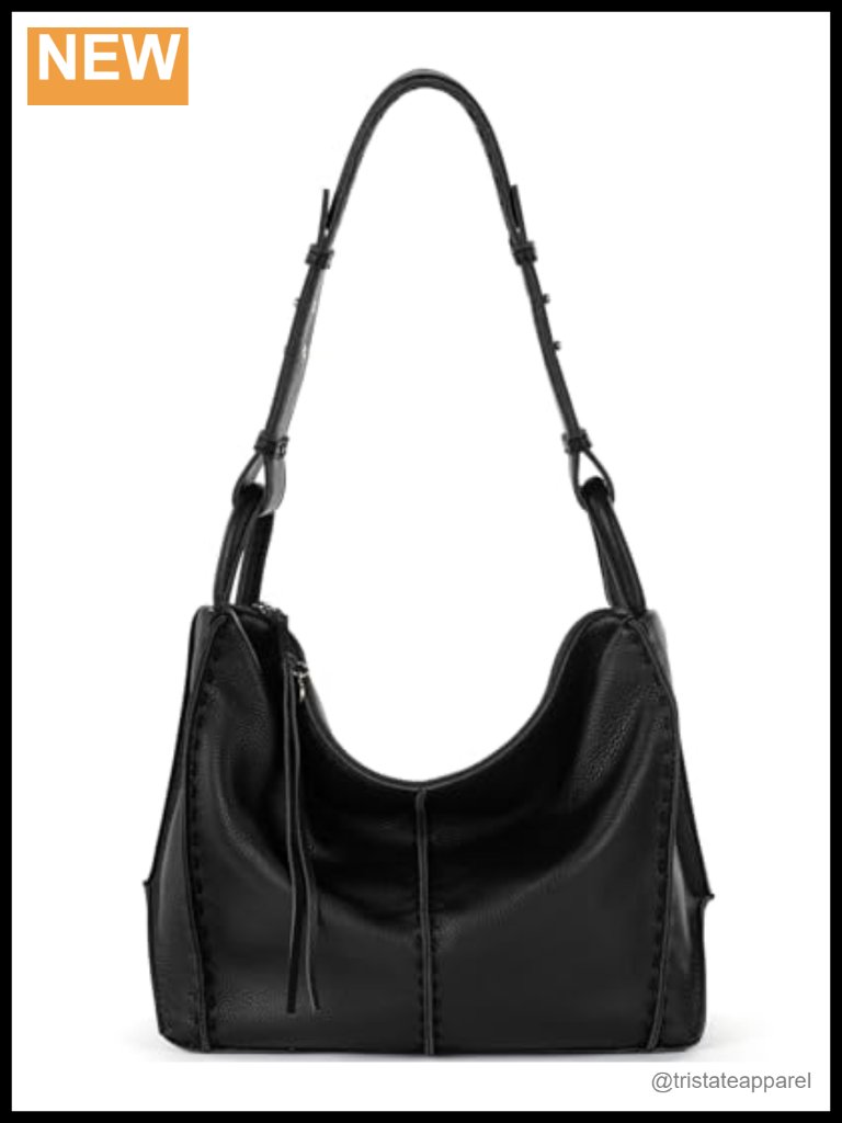 Premium Large Leather Hobo Purse With Zipper Pocket